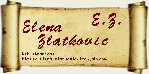 Elena Zlatković vizit kartica